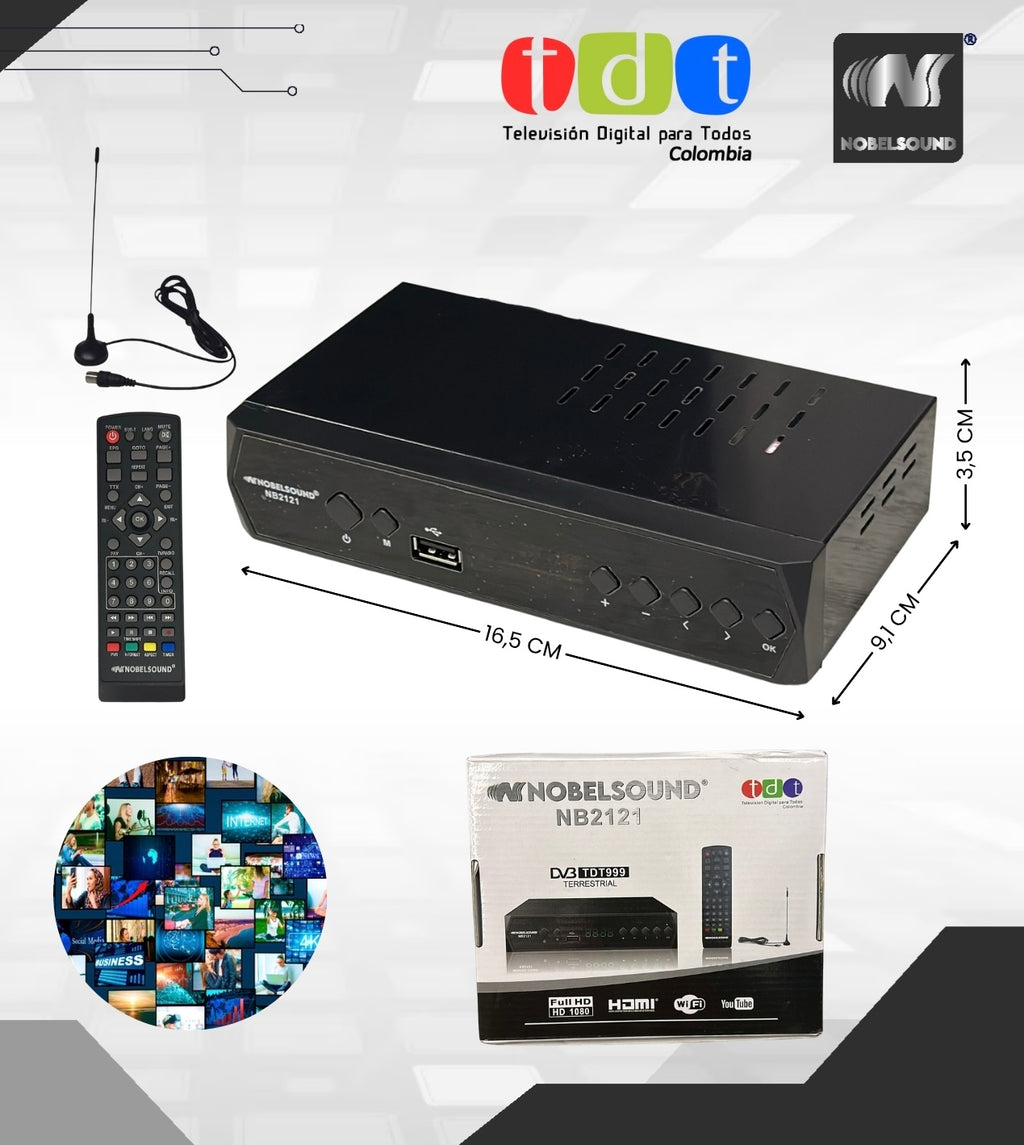 Decodificador Digital TDT NB2121 DVB
