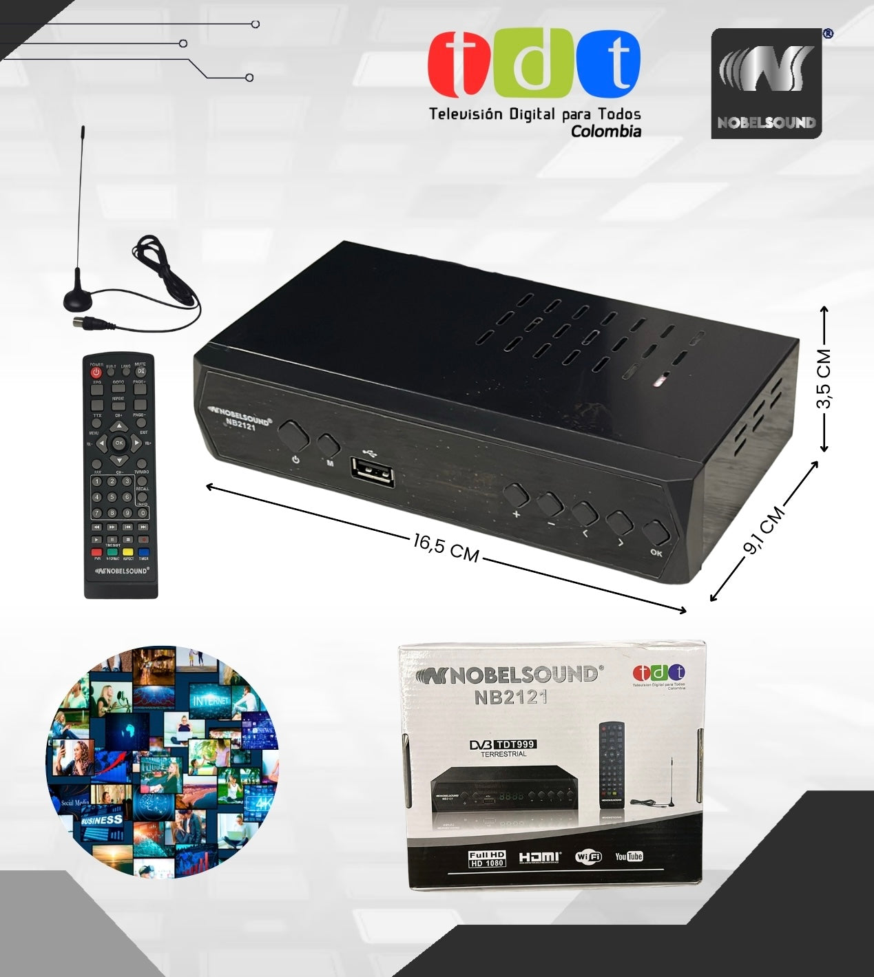 Decodificador Digital TDT NB2121 DVB