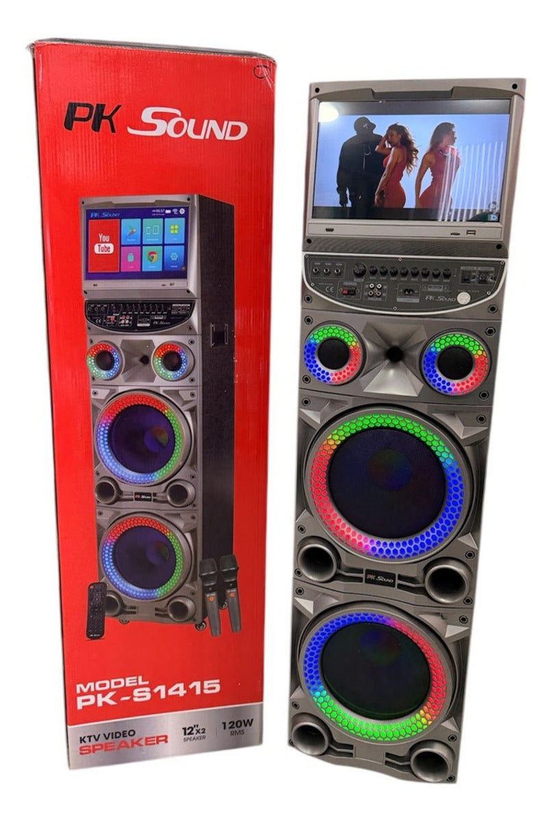 Parlante Torre PK Sound con Pantalla y Luces LED PK-S1415