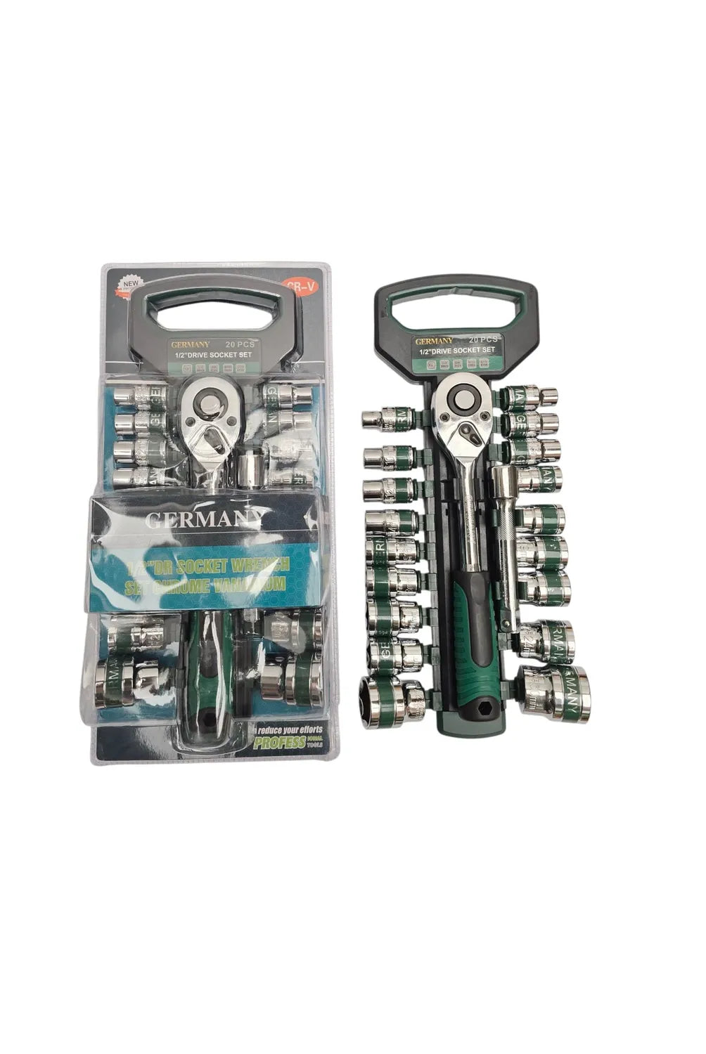 Juego de Llaves de Copa 1/2" 20 Piezas con Ratchet