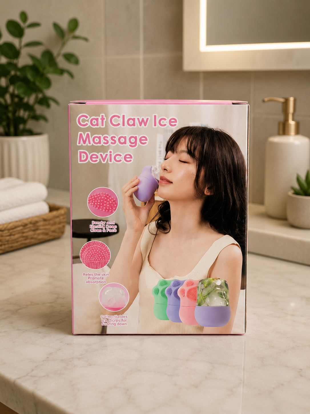Masajeador Facial de Hielo Cat Claw