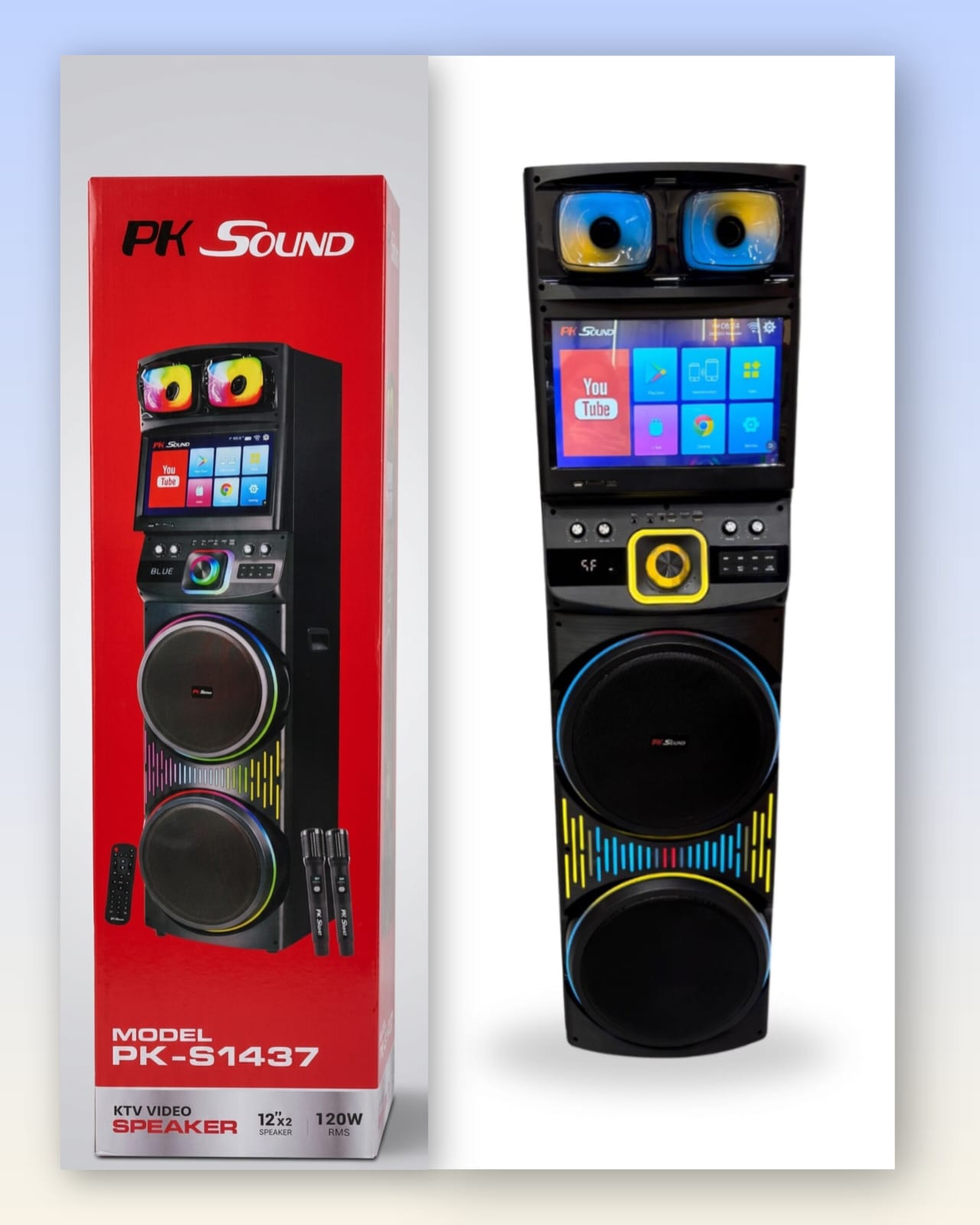 Parlante Torre PK Sound con Pantalla y Luces LED PK-S1417